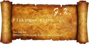 Flikinger Kitti névjegykártya