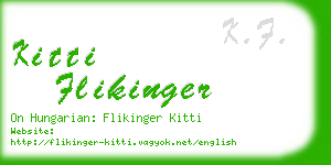 kitti flikinger business card